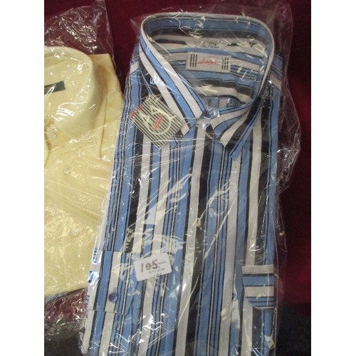 105 - 3 BRAND-NEW/ PACKAGED GENTS ITALIAN SHIRTS BY DESIREE. SIZE 42. 16