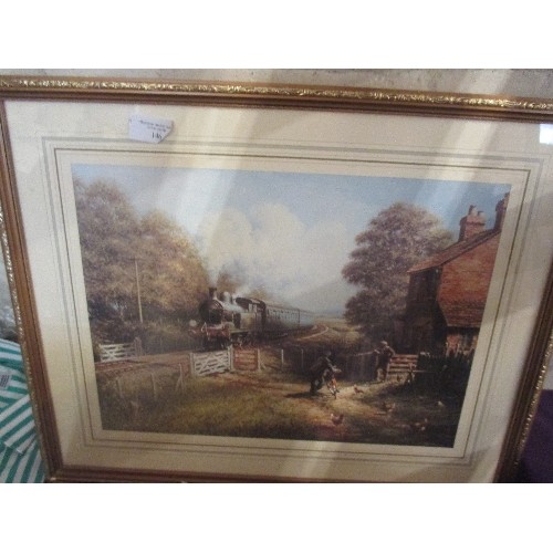 146 - 6 FRAMED GLAZED PICTURES ,.INC LIMITED EDITION WYMONDHAM-NORFOLK, STEAM RAILWAY, YORK MINSTER ETC.