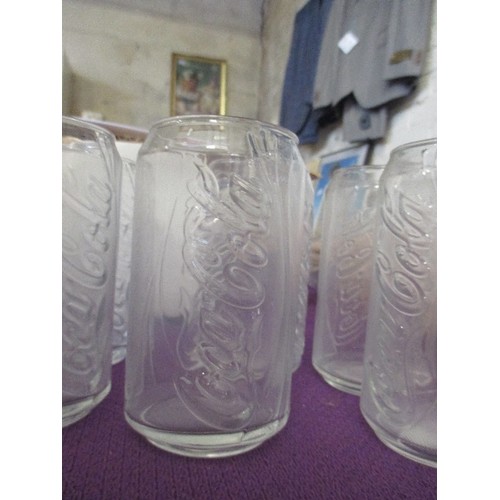 170 - SET OF 6 COCA-COLA BRANDED GLASS TUMBLERS. BOXED.