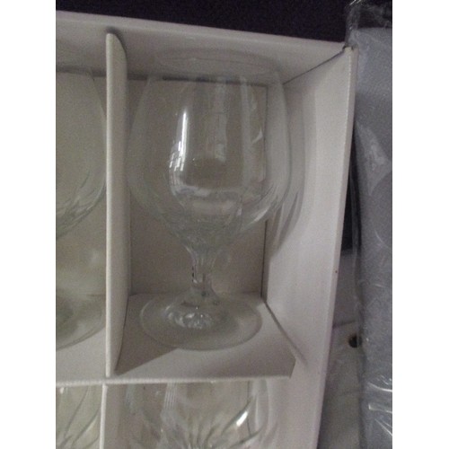 171 - SET OF 6 CRYSTAL BRANDY GLASSES, BY SCHOTT ZWIESEL. BOXED.