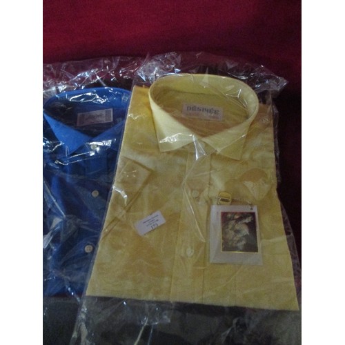 173 - 3 X BRAND-NEW ITALIAN DESIGNER SHIRTS BY DESIREE. SIZE 15.5/ 16