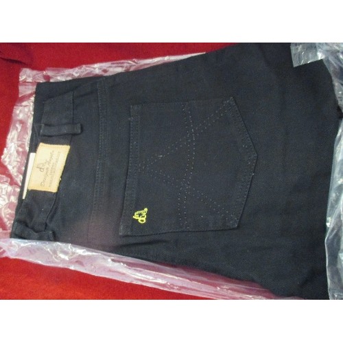 278 - 2 PAIRS OF BRAND NEW 'DESIGNER ANGEL-LONDON' LADIES JEANS. BOTH SIZE 8/32. BLACK.