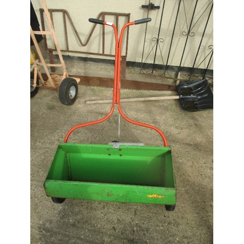 548 - LARGE METAL SEED SPREADER BY WOLF TOOLS