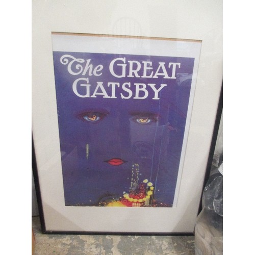 149 - 'THE GREAT GATSBY POSTER' LARGE FRAMED/GLAZED.