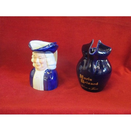 67 - WOD & SONS TOBY JUG 'ENOCH 1784, RALPH 1750. TOGETHER WITH A MARIE BRIZZARD JUG.