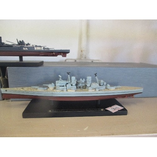 68 - SMALL SCALE COLLECTORS MODEL SHIPS. BISMARCK, HMS PRINCE OF WALES, & HMS HOOD.