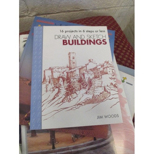 134A - TECHNIQUES FOR DRAWING & PAINTING ARCHITECTURE/ BUILDINGS. QUANTITY OF BOOKS DETAILING TECHNIQUES.