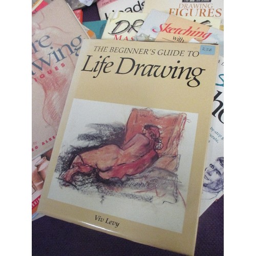 156A - LIFE DRAWING, FIGURE SKETCHING, FACES, STILL-LIFE ETC, QUANTITY OF TECHNIQUE BOOKS.