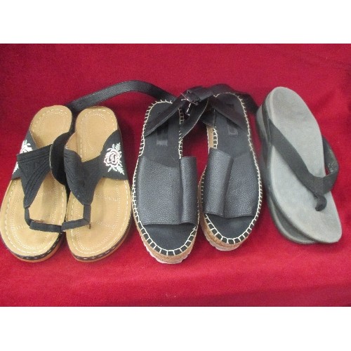 198 - WOMENS SUMMER SHOES. SIZE 7. INCLUDES BRAND-NEW BOXED PINEAPPLE ESPADRILLES, BRAND-NEW ASOS ESPADRIL... 