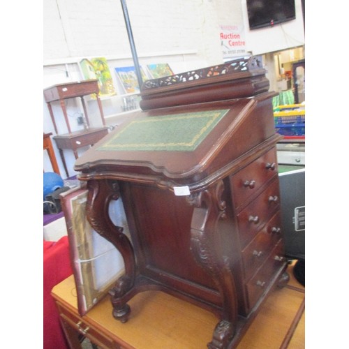 245 - REPRODUCTION DAVENPORT DESK IN MAHOGANY FINISH