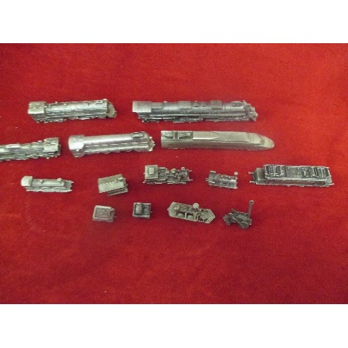 260 - COLLECTION OF PEWTER MINIATURE LOCOMOTIVES