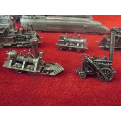 260 - COLLECTION OF PEWTER MINIATURE LOCOMOTIVES