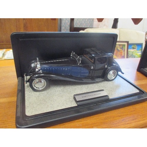 274 - FRANKLIN MINT DIE-CAST 1:24 SCALE BUGATTI ROYALE NAPOLEON MODEL IN DISPLAY CASE