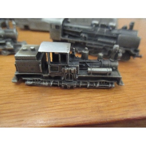 276 - COLLECTION OF MINIATURE PEWTER LOCOMOTIVES