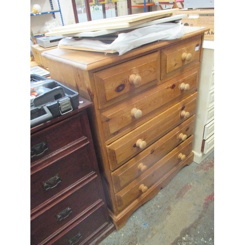 293 - SOLID PINE CHEST OF DRAWER 2/4