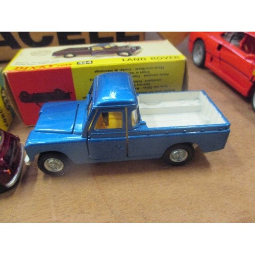 346 - CORGI MORRIS MINOR WITH BOX AN DINKY LAND ROVER SPEED WHEELS WITH BOX