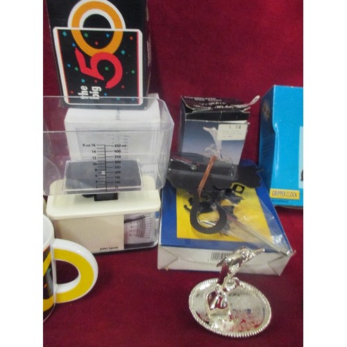 216 - NEW/BOXED ITEMS, INC JOHN LEWIS SMALL SCALE COMPACT SCALES. LEAFY LANE FIGURES, GRIPPER CLOCK, CAT &... 