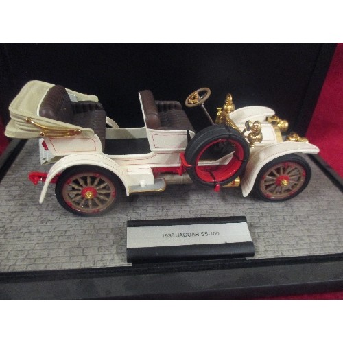 229 - FRANKLIN MINT DIE CAST 1:24 1938 JAGUAR-100 - IN DISPLAY BOX.