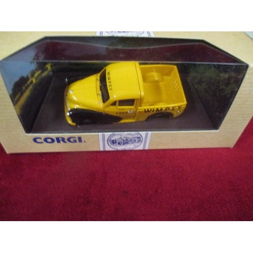 233 - 5 x CORGI BOXED VEHICLE MODELS - MORRIS MINOR CONVERTIBLE,  MORRIS 1000 VAN, MORRIS MINOR SALOON,  M... 