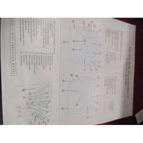 281 - FRANKLIN MINT DIE CAST 1:24 SCALE 1929 ROLLS ROYCE PHANTOM MODEL IN DISPLAY CASE