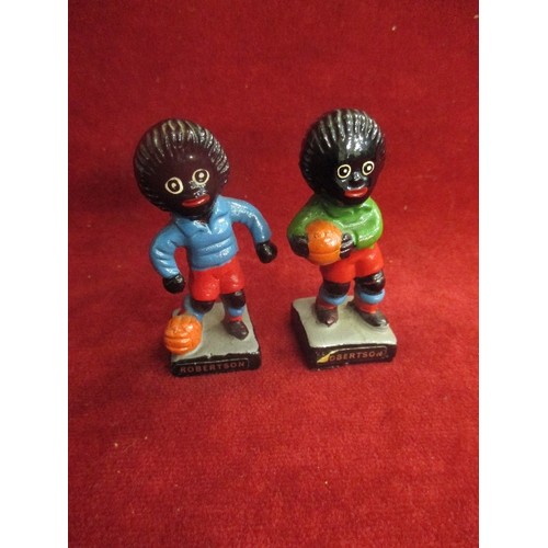 12 - TWO VINTAGE ROBERTSONS GOLLY FOOTBALL FIGURES