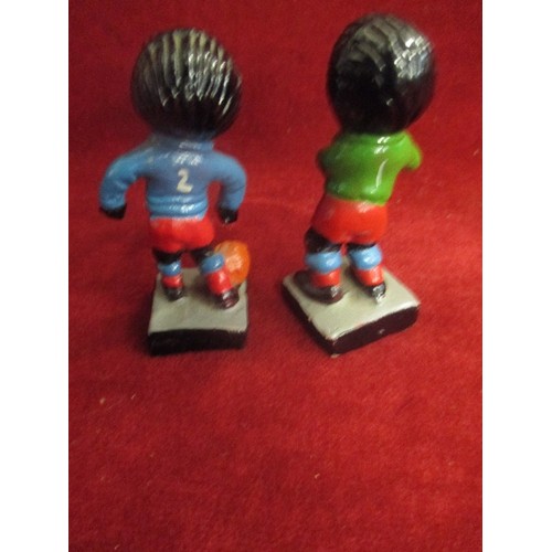 12 - TWO VINTAGE ROBERTSONS GOLLY FOOTBALL FIGURES