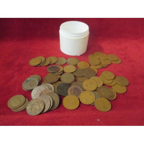 35 - TUB FULL OF BRITISH PENNIES - EDWARD VII TO ELIZABETH