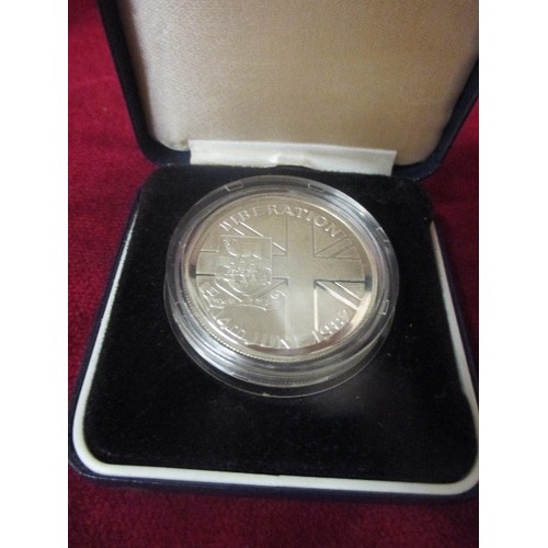 36 - FALKLAND ISLAND LIBERATION 50 PENCE PROOF COIN 1982  IN SEALED PLASTIC AND BOX