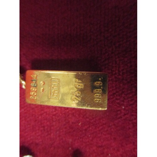 49 - GOLD PLATED BAR MARKED 