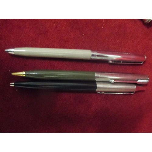 57 - COLLECTION OF PENS AND PENCILS INC SHEAFFER WITH EDMUNDSON LOGO, MAHLE MULTI COLOURED BALLPOINT, 