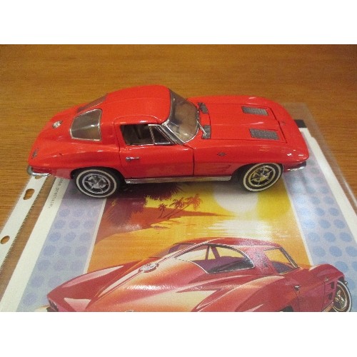 328A - CORVETTE STINGRAY 63 1:24 SCALE DIECAST MODEL WITH CERTIFICATE