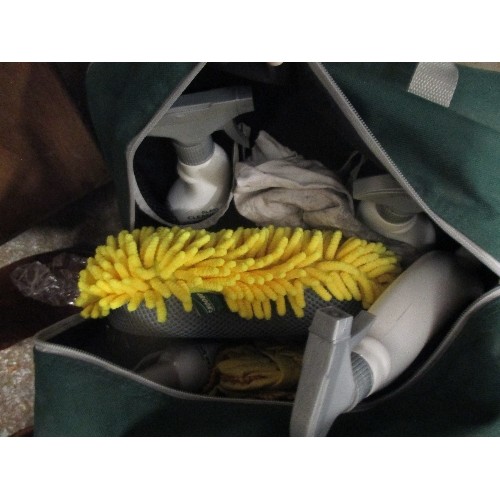 439 - CAR CLEANING KIT -  CLEANERS AND CLOTHES