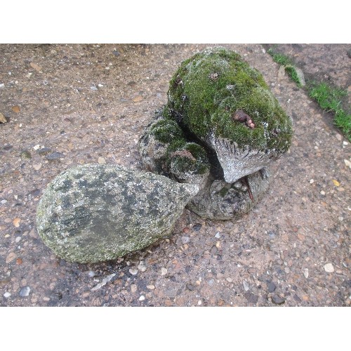 488 - TWO CONCRETE HEDGEHOG GARDEN ORNAMENTS