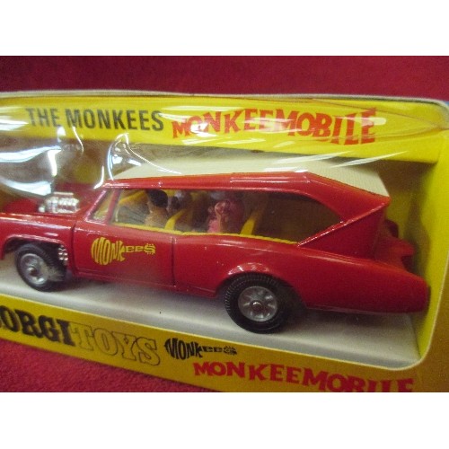 374 - ORIGINAL CORGI TOYS DIE CAST MONKEEMOBILE - APPEARS MINT WITH ORIGINAL BOX. BOX IN GOOD COND APART F... 