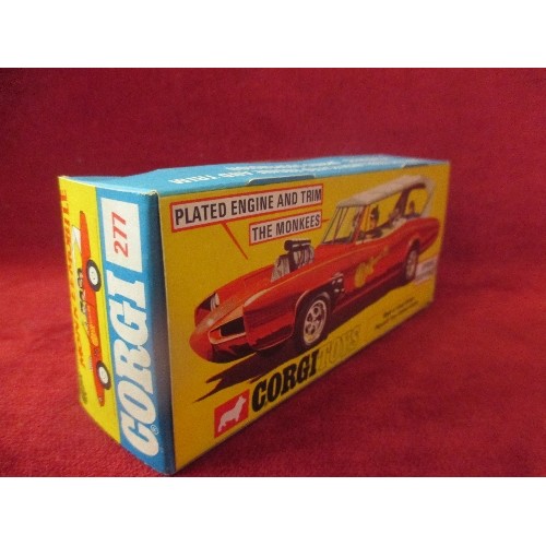 374 - ORIGINAL CORGI TOYS DIE CAST MONKEEMOBILE - APPEARS MINT WITH ORIGINAL BOX. BOX IN GOOD COND APART F... 