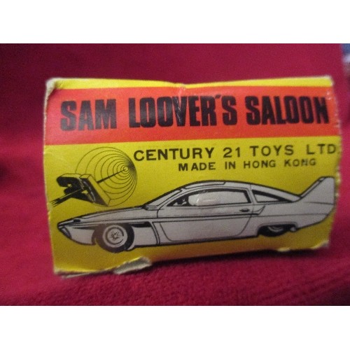 380 - JOE 90 SAM LOOVER'S SALOON BY CENTURY 21 TOYS LTD , MADE IN HONG KONG. PLASTIC CAR, FRICTION DRIVE, ... 