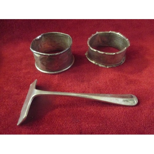 140 - QUANTITY OF HALLMARKED SCRAP SILVER. 280 GRAMS UNWEIGHTED, 340 GRAMS WEIGHTED (HANDLES OF BRUSH AND ... 