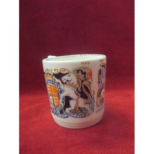 11 - DAME LAURA KNIGHT 1937 CORONATION MUG, REGISTERED NUMBER 814375/6