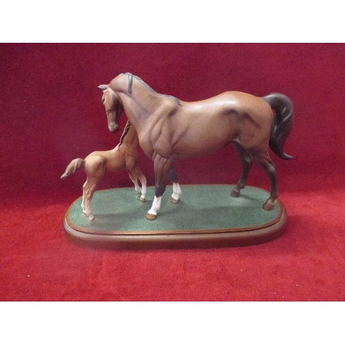 4 - ROYAL DOULTON CHINA MARE AND FOWL ON STAND ENTITLED 