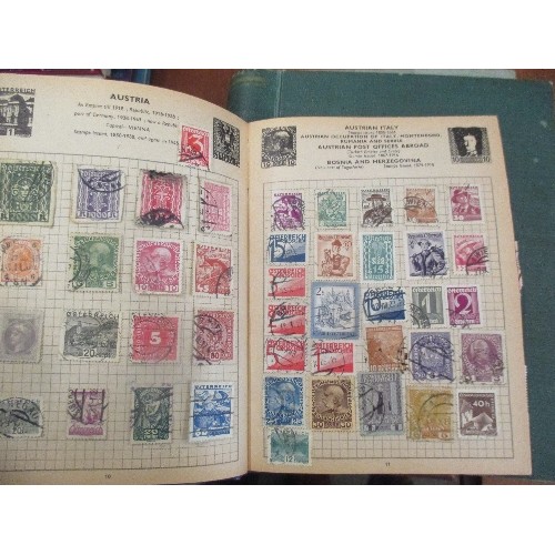 314 - A GOOD COLLECTION OF STAMPS IN THREE ALBUMS :- 1) A MID 20TH CENTURY MOVALEAF ALBUM - WORLDWIDE - A ... 