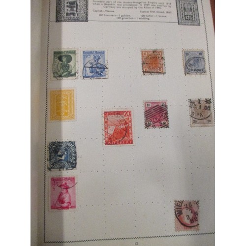 314 - A GOOD COLLECTION OF STAMPS IN THREE ALBUMS :- 1) A MID 20TH CENTURY MOVALEAF ALBUM - WORLDWIDE - A ... 