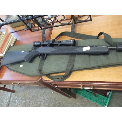 320 - HAMMERLI BLACK FORCE 800 COMBO .22 AIR RIFLE - MARKED CAL 5,5MM (.22). WITH SCOPE 3-9X40. IN VERY GO... 