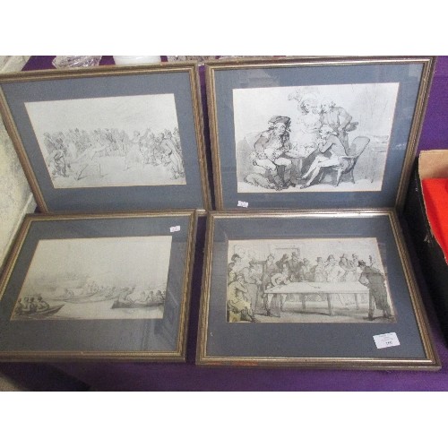 180 - SET OF FOUR THOMAS ROWLANDSON FRAMED PRINTS INCLUDING 