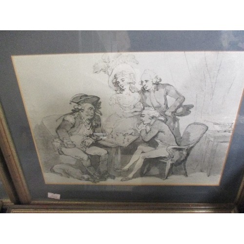 180 - SET OF FOUR THOMAS ROWLANDSON FRAMED PRINTS INCLUDING 