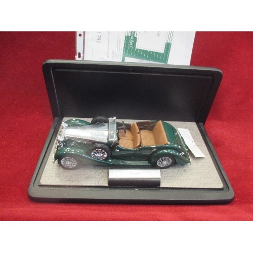 361 - FRANKLIN MINT DIE CAST 1:24 SCALE 1938 ALVIS 4.3 LITRE - OPENING BONNET - WITH TAG, CERTIFICATE AND ... 