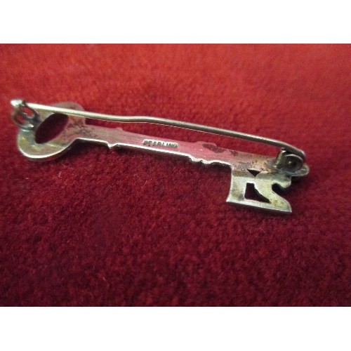 26 - A VINTAGE SILVER 21ST BIRTHDAY KEY MARKED 