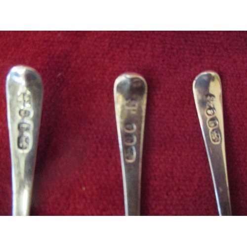 137 - THREE MATCHING GEORGIAN SILVER SALT SPOONS , LONDON 1791, GEORGE SMITH & WILLIAM FEARN . 29 GRAMS