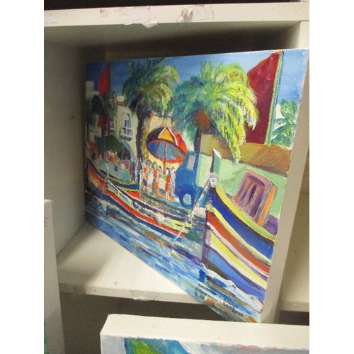 218 - A LARGE PORTFOLIO OF THE WORK OF SPALDING ARTIST BRIAN LORDAN IN VARIOUS MEDIUMS INCLUDING ACRYLICS ... 