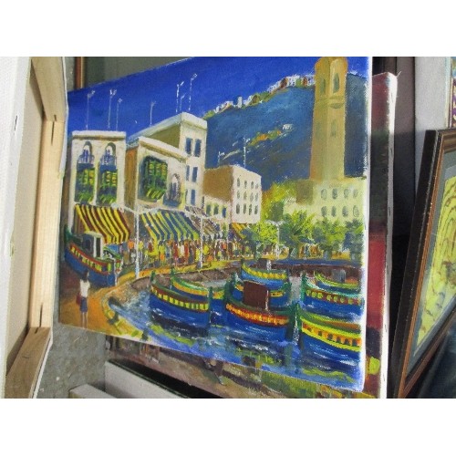 218 - A LARGE PORTFOLIO OF THE WORK OF SPALDING ARTIST BRIAN LORDAN IN VARIOUS MEDIUMS INCLUDING ACRYLICS ... 