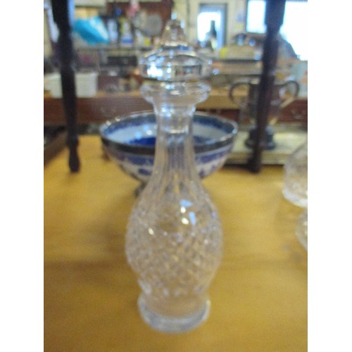 257 - A WATERFORD CRYSTAL DECANTER WITH ETCHED MARK TO BASE